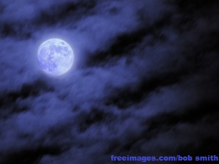 moon in a night sky